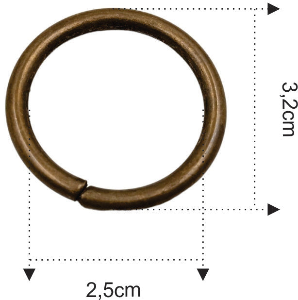 Argola de Metal para Artesanato 25mm
