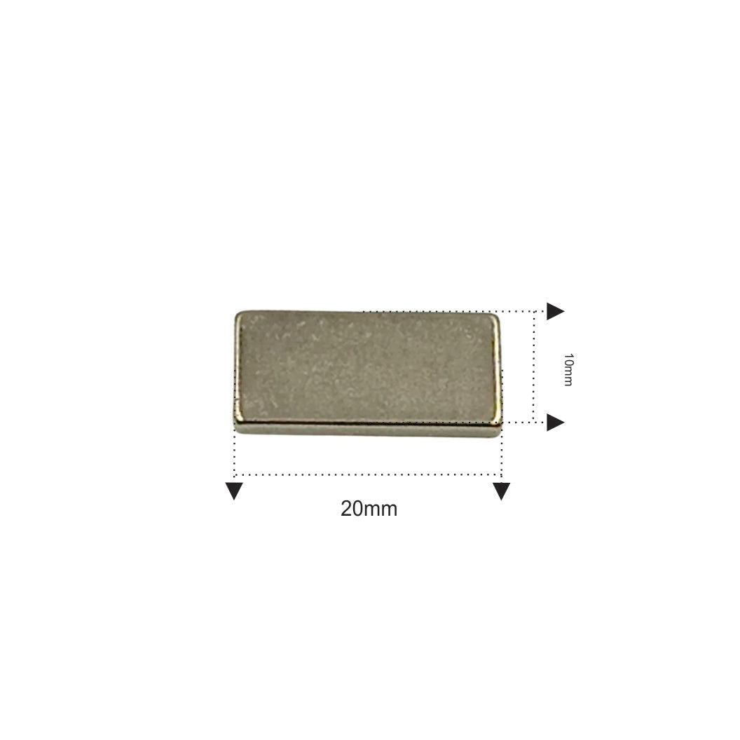Imã Neodímio Moeda 20X10X2Mm - 10 Und