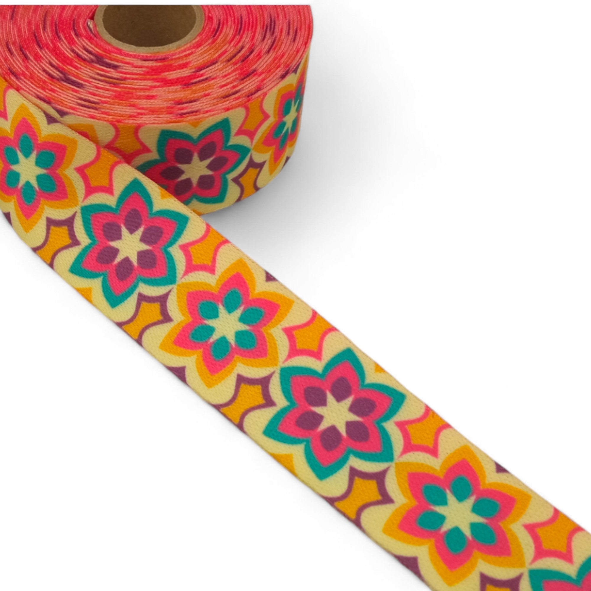 Fita Poliéster Alça Chic Estampada 30mm 5 Metros