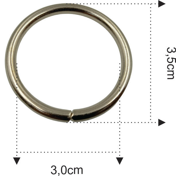 Argola de Metal para Artesanato 30mm