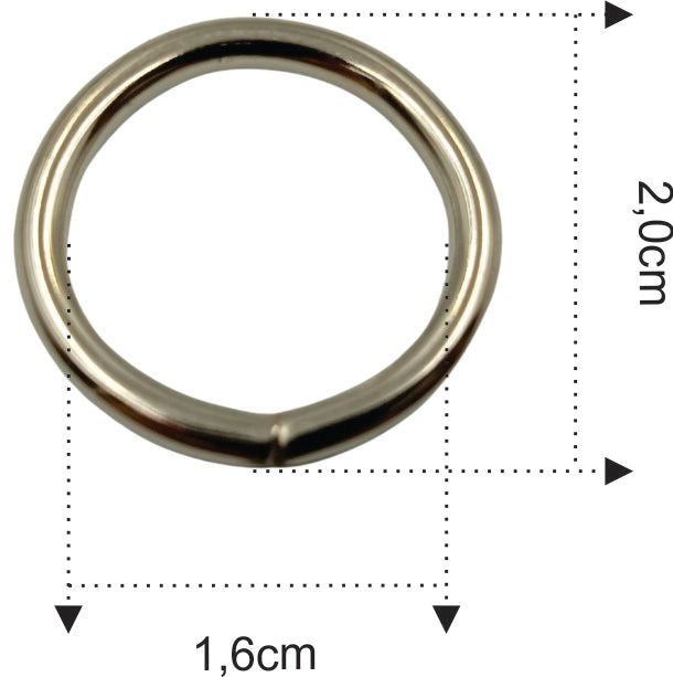 Argola de Metal para Artesanato 16mm