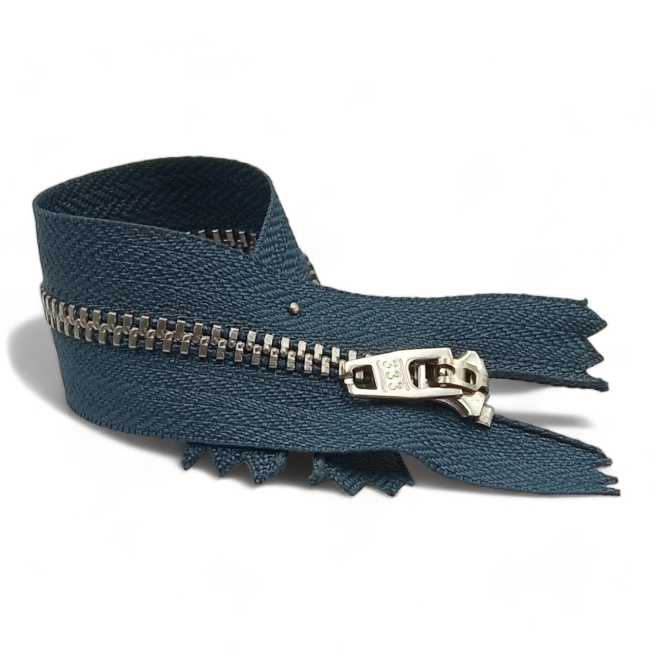 Zíper Metal Fixo Nº5 15 Cm 10 Und Azul Marinho e Prata