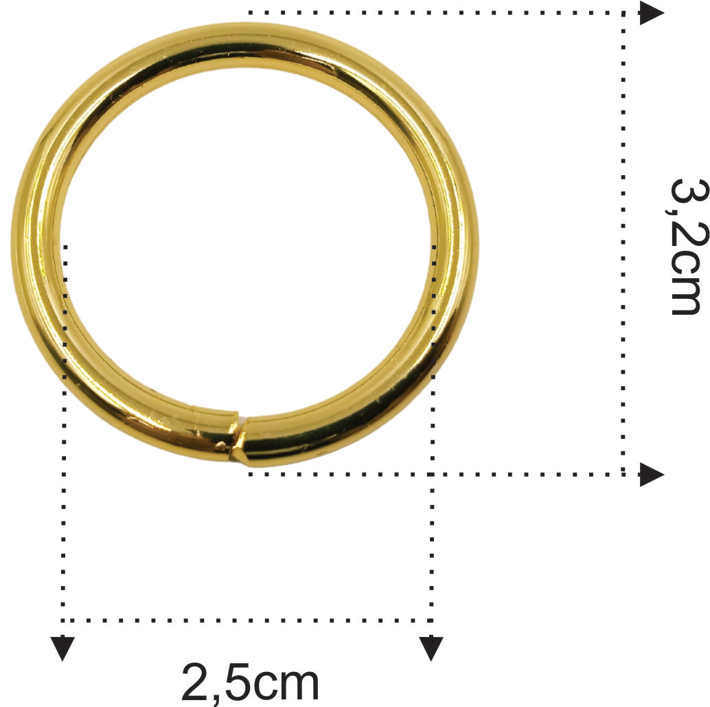 Argola de Metal para Artesanato 25mm