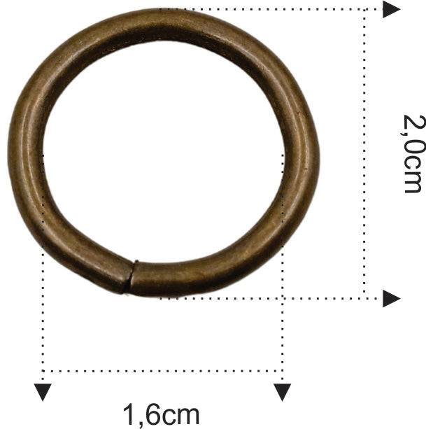 Argola de Metal para Artesanato 16mm AR16-1 und