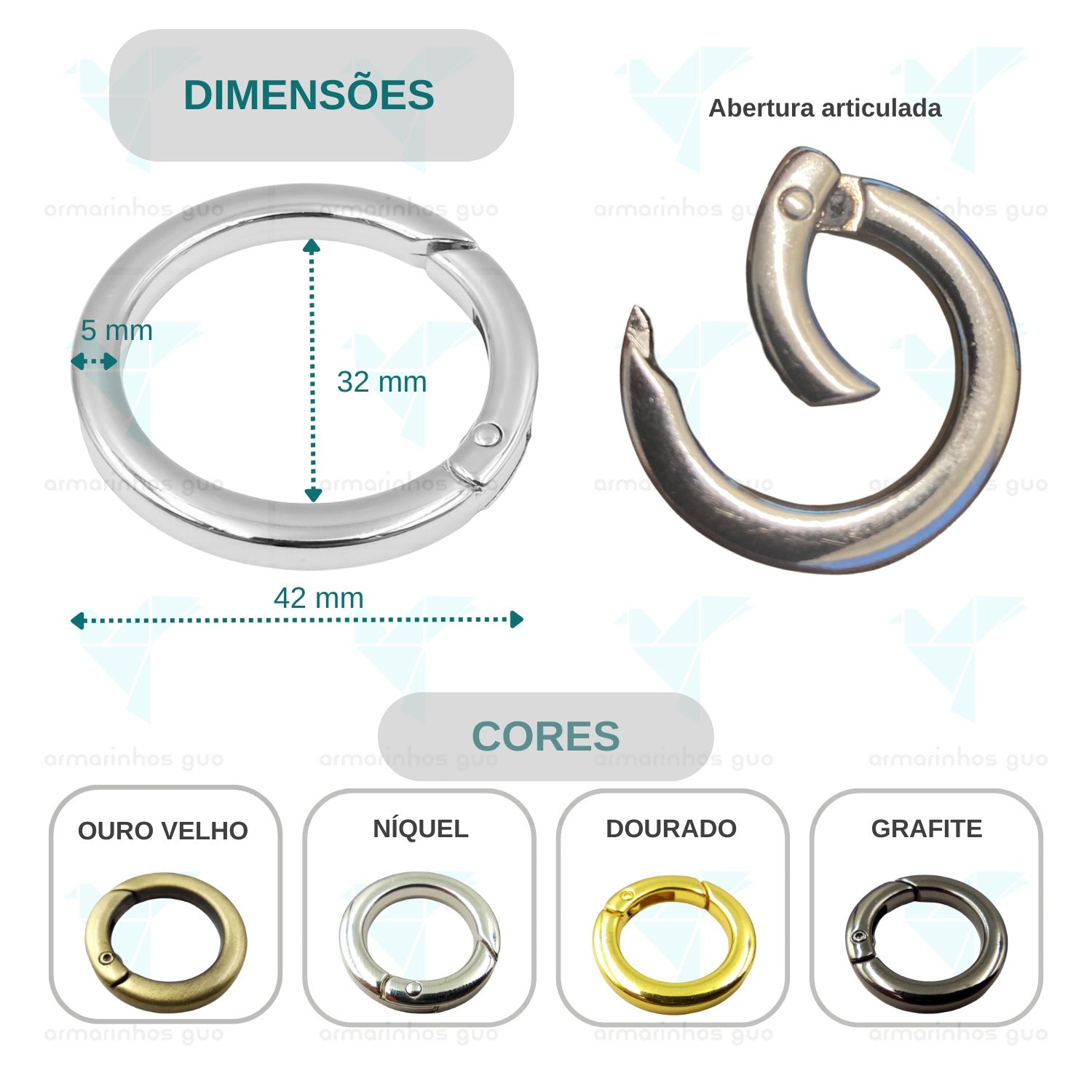 Argola Articulada 32 X 5Mm  1 Und