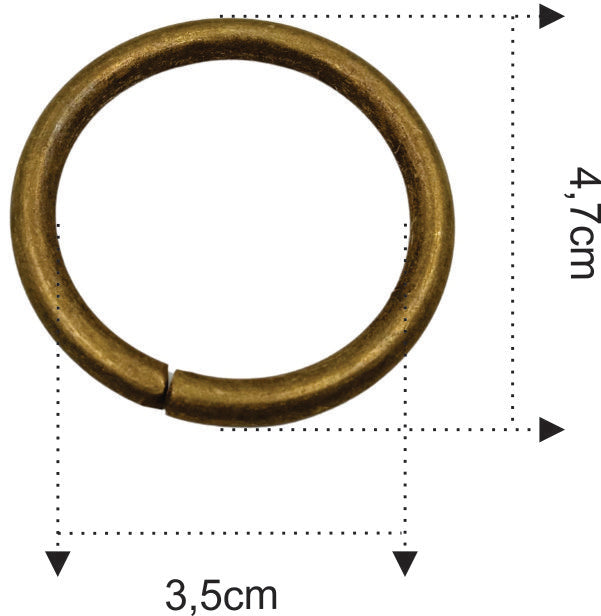 Argola de Metal para Artesanato 36mm