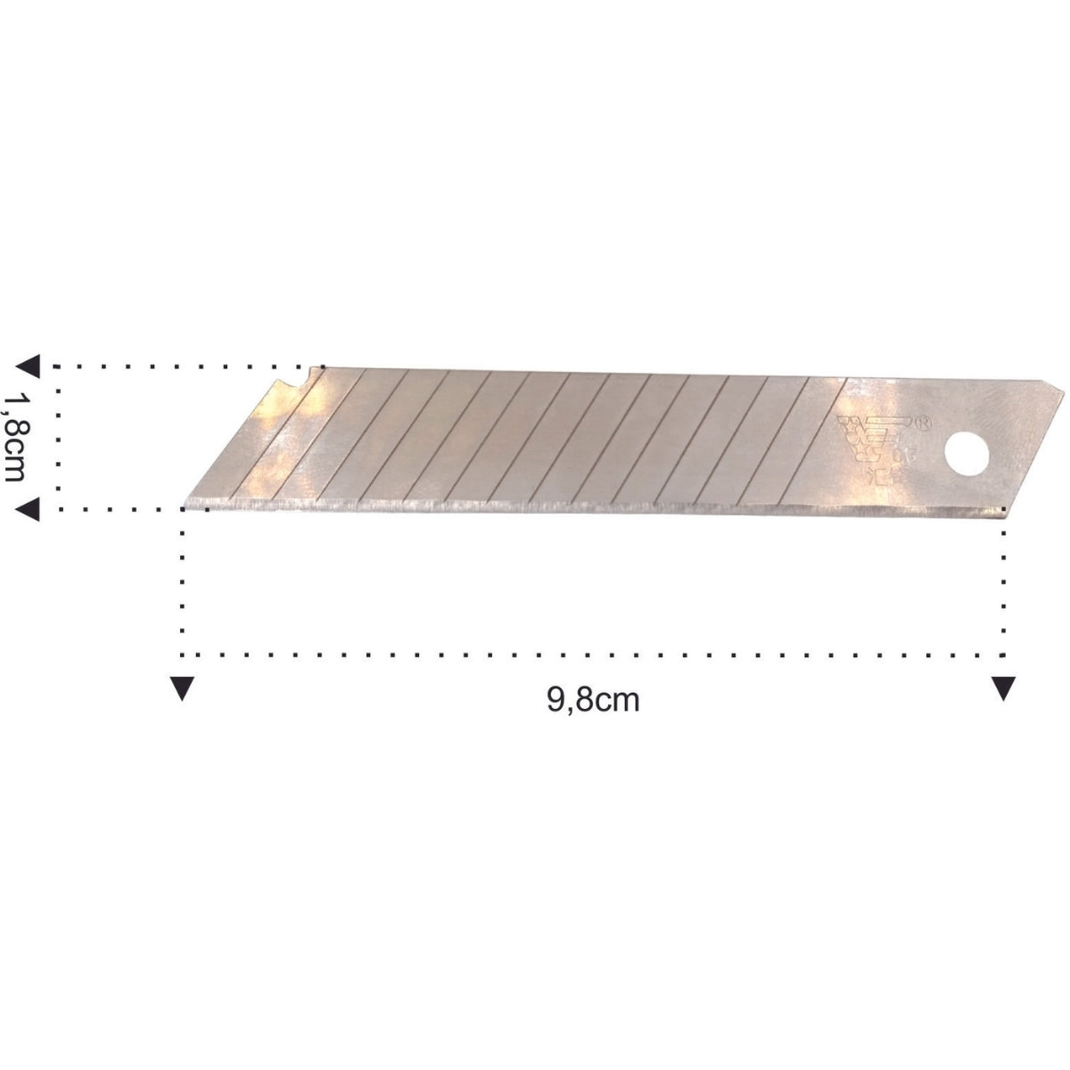 Lâmina Para Estilete 9,8X1,8Mm - 1.000 Und