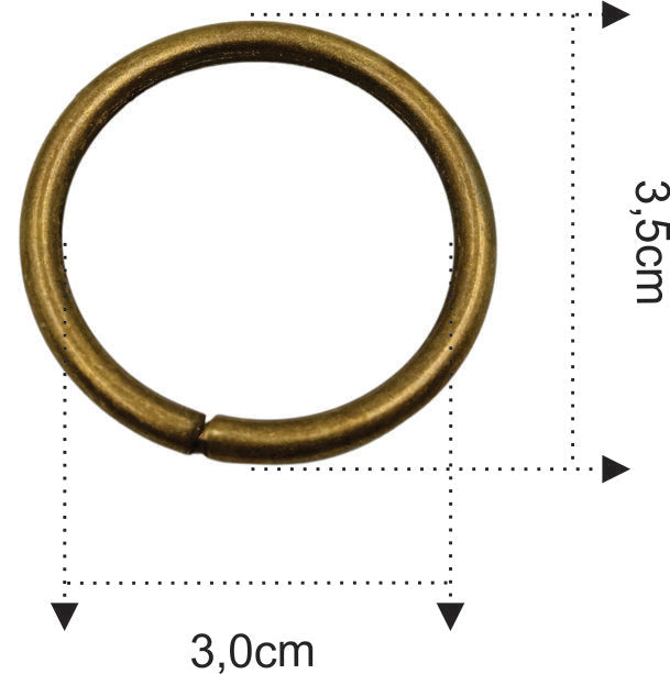 Argola de Metal para Artesanato 30mm